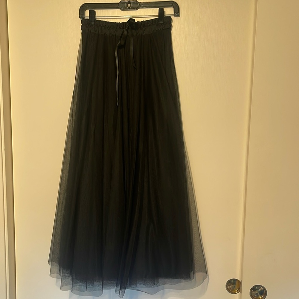 Black tulle skirt